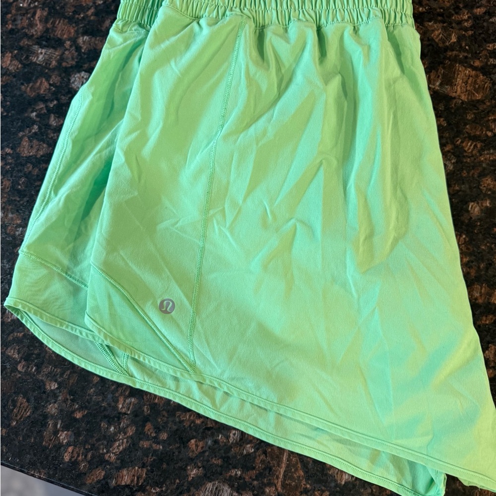 Lululemon 4” Hottie Hot Green Athletic Shorts